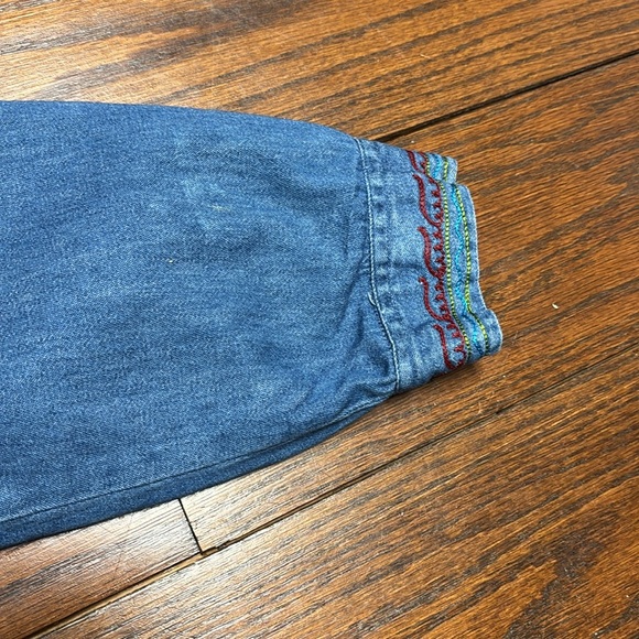 Vintage Country Wear Casuals Lorree G. Star Denim Jacket With Embroidery Size PL - Picture 2 of 15